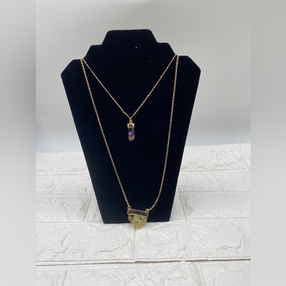 Target Fashion Jewelry 2 Strand Necklace 1 Piece Gold Tone - Picture 2 of 9